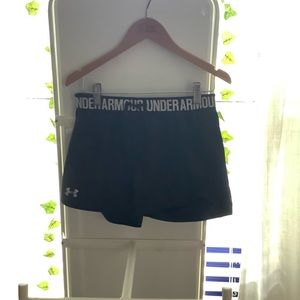 Kids black under armour athletic shorts